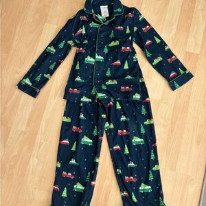 Target Wondershop Holiday Pajama Set with Vehicle and Tree Print Kids Size 8